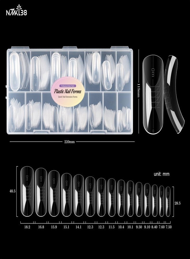 NMKL38 150Pcs Dual Forms Full Cover Nail Tips Upper Arched Extension Mold - Image 4